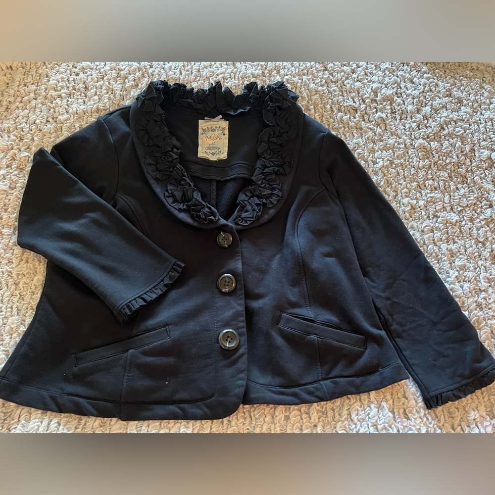 Nick & Mo Exclusive Collection Black Sweatshirt Cardigan 2X